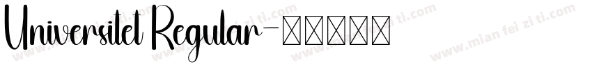 Universitet Regular字体转换
